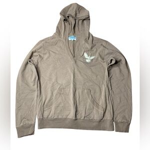 Fundy Resort V-Neck Hoodie Dove Graphic XL Canadian